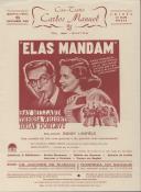 Programa do filme, comédia, "Elas Mandam" realizado por Sidney Lanfield com a participação de Ray Milland, Teresa Wrigth e Brian Donlevy.