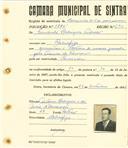Registo de matricula de carroceiro de 2 ou mais animais em nome de Fernando Rodrigues Pedroso, morador em Cabra Figa, com o nº de inscrição 1885.