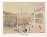 Porto – Praça de S. Bento [Material gráfico] / George Vivian. – [S.l. : s.n., 19--]. – 1 litografia : papel, col. ; 18 x 25 cm.