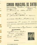 Registo de matricula de cocheiro profissional em nome de Américo das Dores Baleia, morador em Almargem, com o nº de inscrição 628.