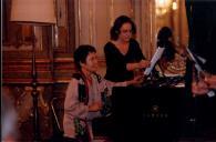 Concerto com Maria João Pires e Rufus Müller, durante o festival de música de Sintra, na sala da música do Palácio Nacional de Queluz.