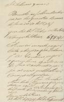 Carta de Manuel do Nascimento, feitor do Marquês de Marialva relativa às folhas das despesas das Quintas do mês de Janeiro de 1825.