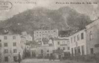 Vista parcial da Vila de Sintra com o Hotel Vitor, o antigo mercado de Alpendrada e o esguicho Manuelino.