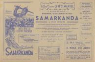 Programa do filme "Samarkanda" com a participação de Ann Blyth e David Farrar.