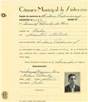 Registo de matricula de cocheiro profissional em nome de Manuel Salvado da Rosa, morador em Belas, com o nº de inscrição 1153.