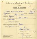 Registo de velocípede de marca Gloria, com o nº 7457, em nome de Carlos de Guimarães Prudêncio, morador em Eugaria.