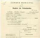 Registo de velocípede de marca Caravela, com o nº 3107, em nome de António Martins Limpo, morador em Mucifal.