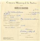 Registo de velocípede de marca Olga com motor Cuciolo, com o nº 7803, em nome de João Ventura de Oliveira, morador em Sintra.