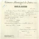 Registo de velocípede com o nº 4714, em nome de Anselmo Marques Pereira Ribeiro, morador em Mem Martins.