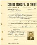 Registo de matricula de velocipedista em nome de João Pereira, morador em São Marcos, com o nº de inscrição 1902.