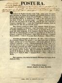 Postura municipal impondo a todos os proprietários da vila de Sintra a obrigação de caiar as fachadas dos prédios e rebocar os muros.