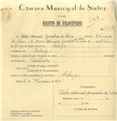 Registo de velocípede com o nº 7603, em nome de Vítor Manuel Gonçalves da Silva, morador em Sabugo.