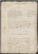 Feito cível de resíduos de testamento de Francisco José, moradora em Pero Pinheiro, cujo testamenteiro foi a sua mulher Domingas Maria, moradora no mesmo lugar.