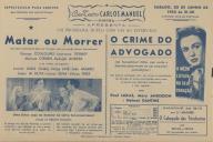 Programa do filme "Matar ou Morrer" com a participação de George Coulouris, Lawrence Tierney entre outros.