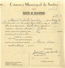 Registo de velocípede com o nº 7752, em nome de Daniel da Costa Gonçalves, morador em Casas Novas.