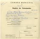 Registo de velocípede com o nº 3535, em nome de Carlos Alberto Henrique dos Santos, morador em Queluz.