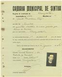 Registo de matricula de velocipedista em nome de Jacinto Bernardino Tiago, morador em Serrados, com o nº de inscrição 1848.