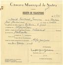 Registo de velocípede de marca Nacional, com o nº 7795, em nome de David Cristovão Jeronimo, morador em Alfaquiques.