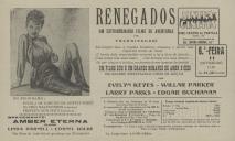 Programa do filme "Renegados" com a participação dos atores Evelyn Keyes, Willar Parker, Larry Parks e Edgar Buchanan.