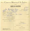 Registo de velocípede com o nº 7228, em nome de José Alexandre Filipe, morador em Mucifal.