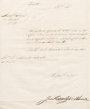 Ofício do Administrador do Concelho de Cascais, José Hipólito de Almeida, ao Administrador do Concelho de Sintra,  remetendo a carta precatória com a respetiva certidão de intimação a Francisco António dos Santos roquete.