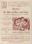 Programa do filme "Um Sonho, um Beijo e uma Canção" realizado por David Butler com a participação de Martha Vickers, Jack Carson, Janis Paige e Dennis Morgan.