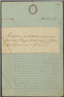 Escritura de contrato de empreitada feita entre José Emídio Pinheiro Borges e José Joaquim Nunes de Carvalho com o engenheiro Heitor Darras para a construção da linha de caminho de ferro entre Sintra e a Praia das Maças.