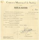 Registo de velocípede com o nº 7889, em nome de António Manuel da Conceição Soares, morador em Cabriz.