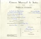Registo de velocípede de marca Dardo, com o nº 8935, em nome de Carlos da Silva Lopes, morador em Venda Seca.
