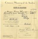 Registo de velocípede de marca Sterling, com o nº 6444, em nome de Domingos Ferreira Raimundo, morador em Cabrela.