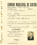 Registo de matricula de cocheiro profissional em nome de José Vasques Rodrigues, morador em Colares, com o nº de inscrição 699.