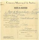 Registo de velocípede de marca Ducati-Cuciolo, com o nº 6745, em nome de Mário da Conceição Mendes, morador em S. Pedro de Sintra.