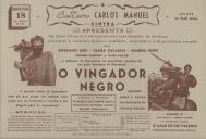 Programa do filme "O Vingador Negro" com a participação de Roldano Lupi, Clara Calamai , Marina Berti, Stephen Barcllay e Paul Muller.