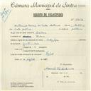 Registo de velocípede de marca Citifix,com o nº 5353, em nome de Manuel Correia da Costa Antunes, morador em Belas.