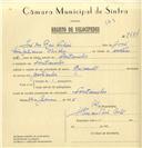 Registo de velocípede com o nº 7484, em nome de José dos Reis Filipe, morador em Fontanelas.