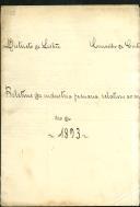 Resposta aos quesitos da indústria pecuária relativos ao ano de 1893.