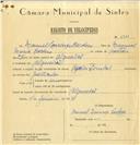 Registo de velocípede de marca Cicles Pombal, com o nº 6761, em nome de Manuel Lourenço Cardoso, morador em Algueirão.