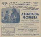 Programa do filme "A Lenda da Floresta" com a participação de Lutz Moik e Hanna Rucker.