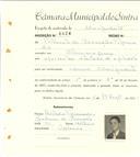 Registo de matricula de velocipedista em nome de Fortunato de Assunção Figueiredo, morador em Almoçageme, com o nº de inscrição 6426.