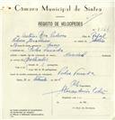 Registo de velocípede de marca Nacional, com o nº 8264, em nome de António Rosa Pedroso, morador em Pedra Furada.
