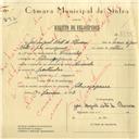 Registo de velocípede de marca Caravela, com o nº 6146, em nome de José Miguel Norte de Oliveira, morador em Almoçageme.