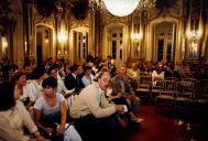 Público a assistir ao Concerto de piano de Nelson Freire, na sala da música do Palácio Nacional de Queluz, durante o Festival de Música de Sintra.