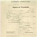 Registo de velocípede de marca Nacional, com o nº 960, em nome de José Branco Baleia, morador em Almorquim.