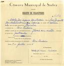 Registo de velocípede de marca Glória com motor, com o nº 7172, em nome de Adolfo José Sapina Cantadeiro, morador em Pero Pinheiro.