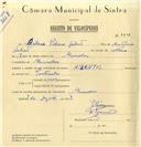 Registo de velocípede de marca Atlantic, com o nº 6603, em nome de Orlando Pedroso Galrão, morador em Mancebas.