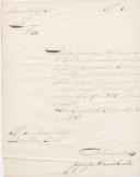 Ofício de Joaquim José Libanio de Carvalho, Administrador do Concelho da Ericeira, ao Administrador do Concelho de Sintra, devolvendo uma carta precatoria com a intimação feita à Irmandade do Santíssimo da Vila da Ericeira, para prestar contas nessa Administração por legados pios.