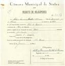Registo de velocípede de marca Raio, com o nº 5549, em nome de António Francisco Bertolo de Oliveira, morador em Rio de Mouro.
