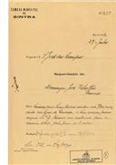 Ampliação de moradia em Gouveia em nome de Domingos José Valentim, com o Processo nº OB 265/1922, com a licença de construção nº 329 de 03/10/1922.