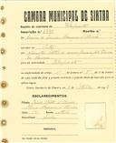 Registo de matricula de velocipedista em nome de Maria de Lurdes Rodrigues de Almeida, moradora em Sintra, com o nº de inscrição 2798.