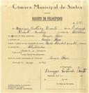Registo de velocípede de marca Cycles Pombal com motor, com o nº 6339, em nome de Domingos Cristovão Duarte, morador em Campo Raso.